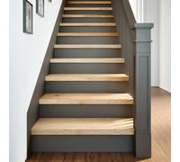 vidaXL Stair Treads 16 pcs Untreated 80x25x2 cm Solid Wood Oak
