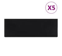 vidaXL Stair Treads - 5 pcs Rubber Stair Mats for Indoor/Outdoor Use - 25x75 cm Non-Slip, Shock-Absorbing Step Covers, Black