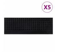 vidaXL Stair Treads Outdoor Step Mat Door Mat Anti Slip Tread Mat 5 pcs Rubber