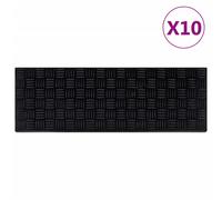 vidaXL Stair Treads Outdoor Step Mat Door Mat Anti Slip Tread Mat 10pcs Rubber