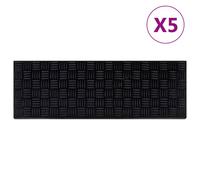 vidaXL Stair Treads Outdoor Step Mat Door Mat Anti Slip Tread Mat 5 pcs Rubber