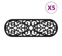vidaXL Stair Treads Outdoor Step Mat Door Mat Anti Slip Tread Mat 5 pcs Rubber