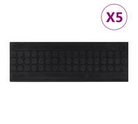 vidaXL Rubber Stair Treads 5-Pack - Flexible 25x75cm Non-Slip Step Mats for Enhanced Safety Indoors/Outdoors, Easy-to-Clean, Wear-Resistant
