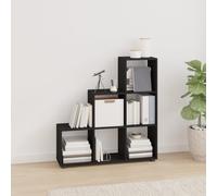 vidaXL Staircase Bookcase Black 107 cm Engineered Wood, Black