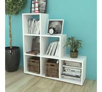 vidaXL Staircase Bookcase/Display Shelf 107cm White Storage Box Unit Cubes