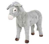 vidaXL Standing Plush Toy Donkey Grey XXL Cuddly Kids Riding Stuffed Animal