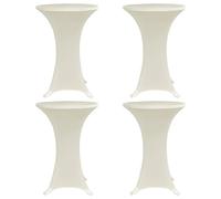 vidaXL Standing Table Cover Ø70 cm Cream Stretch 4 pcs