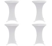 vidaXL Standing Table Cover Ø70 cm White Stretch 4 pcs