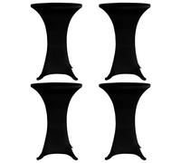vidaXL Standing Table Cover Ø80 cm Black Stretch 4 pcs
