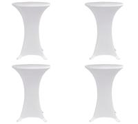 vidaXL Standing Table Cover Ø80 cm White Stretch 4 pcs