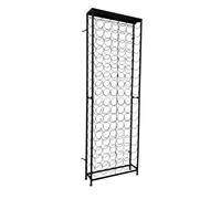 vidaXL Standing Wine Rack - Large Capacity 108 Bottles Storage, Black Wrought Iron, Powder Coated, Free-standing, Suitable for Living room, Dining room, Kitchen