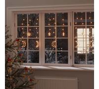 vidaXL Star and Moon Fairy Lights Remote Control 138 LED Warm White, White