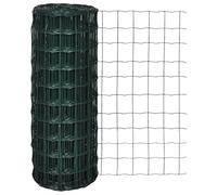 vidaXL Euro Fence Steel 25X1.0 M Green, Green