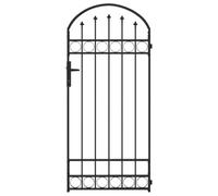 vidaXL Steel Fence Door 89 x 200 cm Grey