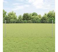vidaXL Steel Fence Posts 22 pcs Silver Galvanised steel