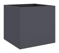 vidaXL Steel Planter - Rectangular Anthracite Garden/Patio Box, Cold-Rolled, Durable, Easy Assembly, 49x47x46 cm
