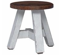 vidaXL Stool Beige 22 x 22 x 24 cm Mahogany Wood, Living Room, Rustic, Durable, Furniture, Cozy, Beautiful, Design, Wood, Storage, Style, Handmade, Modern, Comfort, Home