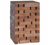 vidaXL Stool Beige 29 x 29 x 48 cm Solid Reclaim wood, Living Room, Rustic Furni