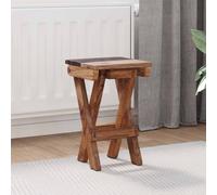 vidaXL Stool Beige 30 x 30 x 48 cm Solid Reclaim wood, Garden and Terrace, Coastal, Durable Structures for Outdoor Spaces, Ideal for Relaxing and Entertaining with Style Comfort