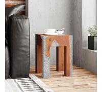 vidaXL Stool Solid Teak Wood and Resin
