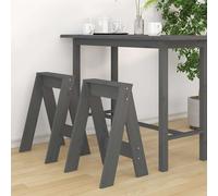 (grey, 40 x 40 x 60 cm) vidaXL 2x Solid Wood Pine Stools Bar Chair Counter Stool Multi Colours/Sizes