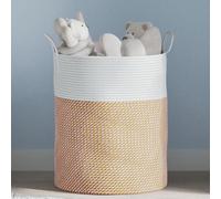 vidaXL Storage Basket Brown and White Ø38x46 cm Cotton