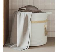 vidaXL Storage Basket Laundry Basket Laundry Bin Washing Basket White Cotton