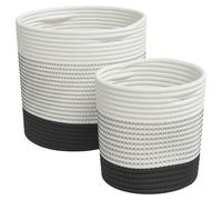 vidaXL Storage Baskets 2 pcs, Washing Basket for Laundry Room, Laundry Basket wi