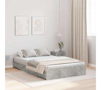 vidaXL Storage Bed Frame Concrete Grey 120 x 190 cm Engineered Wood