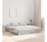 vidaXL Storage Bed Frame Concrete Grey 180 x 200 cm Engineered Wood