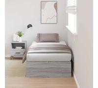 vidaXL Storage Bed Frame Grey Sonoma 70 x 190 cm Engineered Wood