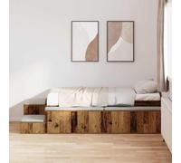 Storage Bed Frame with Storage Engineered Wood Bedroom Furniture Modern vidaXL