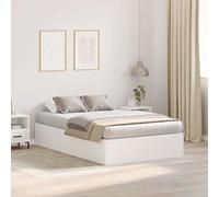 vidaXL Storage Bed Frame White 120 x 200 cm Engineered Wood
