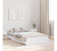 vidaXL Storage Bed Frame White 120 x 200 cm Engineered Wood