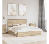 vidaXL Storage Bed with Drawer Sonoma Oak 160 x 200 cm Engineered Wood