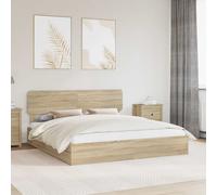 vidaXL Storage Bed with Drawer Sonoma Oak 180 x 200 cm Engineered Wood