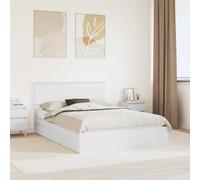 Storage Bed White 75x190cm Engineered Wood Drawer Modern Minimalist Frame Headbd