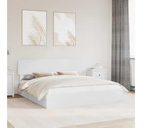 vidaXL Storage Bed with Headboard White 180 x 200 cm Engineered Wood