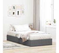 vidaXL Storage Bed with Mattress Dark Grey 203 x 100 cm Fabric