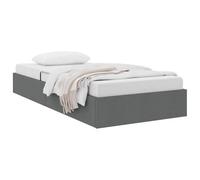 vidaXL Storage Bed with Mattress Dark Grey 203 x 100 cm Fabric, Sleek Rectangular Storage Bed, Cool Hydraulic Platform, Stylish Bedroom Furniture, Minimalist Vibe