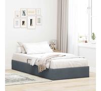 vidaXL Storage Bed with Mattress Dark Grey 90 x 190 cm Velvet