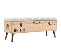 vidaXL Storage Bench 110 cm Solid Firwood