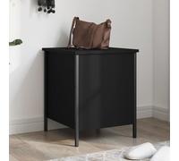 Storage Bench Black 40x42.5x50 cm Engineered Wood