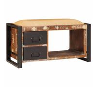 vidaXL Storage Bench Multicolour 80 x 35 x 40 cm Solid Reclaim wood