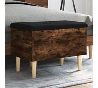 vidaXL Storage Bench Smoked Oak 62x42x46 cm Engineered Wood
