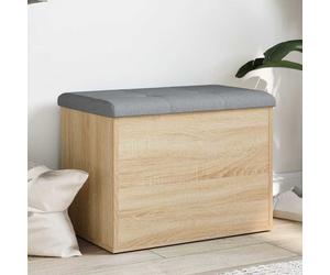 vidaXL Storage Bench Sonoma Oak 62x42x45 cm Engineered Wood