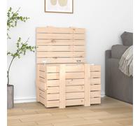 VidaXL Storage Box 58X40.5X42Cm Solid Wood Pine, Brown