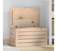 (natural, 59.5 x 36.5 x 33 cm) vidaXL Solid Wood Pine Storage Box Storage Chest Tool Box Multi Colours/Sizes