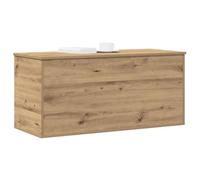 vidaXL Storage Box Artisan oak 100 x 42 x 46 cm Engineered Wood, Living Room Storage, Rectangular Chest, Modern Organizer Box, Ample Space, Home Solution, Clutter-Free Utility