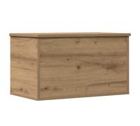vidaXL Artisan Oak Storage Box/Trunk with Lid - 60x35x35 cm Solid Wood Brown - Decorative Home Storage Chest for Living Room/Bedroom